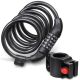 5-Digit Combination Bike Lock Cable - 6ft - Black