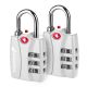 TSA Approved Locks 3-Dial Combo with Alert Indicator (Silver)