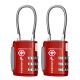 TSA Approved 3 Digit Combination Cable Luggage Lock - Red - 2 Pack