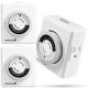 24-hour Dual Outlet 15 Amp AC Mechanical Outlet Timer - 3 Pack