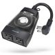24-Hour Outdoor Mechanical 2 Outlet Light Timer - Black