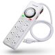 8-Outlet Surge Protector (4-Outlets Timed, 4-Outlets Always On) - White
