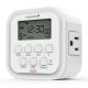Fosmon 7 Day Heavy Duty Digital Timer Outlet, Dual Light Timer for Electrical Outlet Programmable, 8 On/Off Programs, 3-Prong Grounded, Indoor, for Lamp, Light, Fan, Appliances, 15A, 1875W, ETL Listed