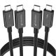 Fosmon 40Gbps Thunderbolt 4 Cable (USB-C to USB-C) - 3.3ft - 2 Pack