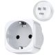 EU (Type C/E/F) Plug to US (Type B) Travel Adapter