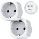 EU (Type C/E/F) Plug to US (Type B) Travel Adapter - 2 Pack
