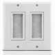 2-Gang Wall Plate with Brush - White (Screws Included)