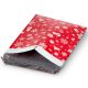 #5 Christmas Poly Bubble Mailer 10.5 x 16 inches, Lightweight Water/Dust/Shock/Tear Resistant Padded Shipping Envelopes - Xmas Red White Snow